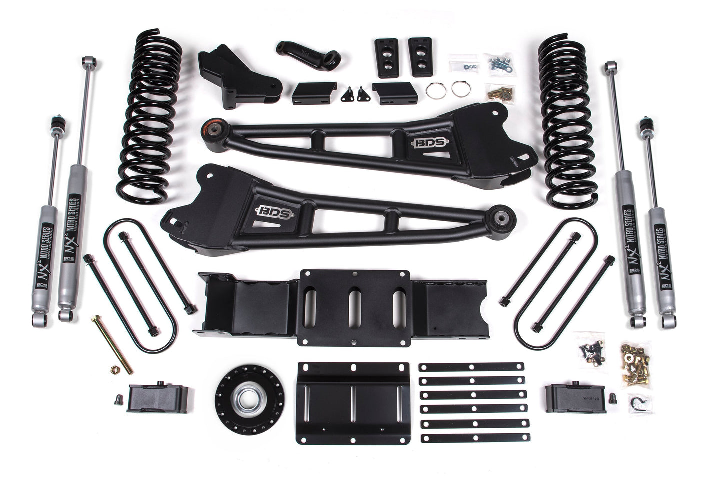 25-26 Ram 3500 (Diesel) 4 Inch Radius Arm Lift Kit W/ Indexing Ring, 2 Inch Rear Lift w/ Overload, Block BDS Suspension-6