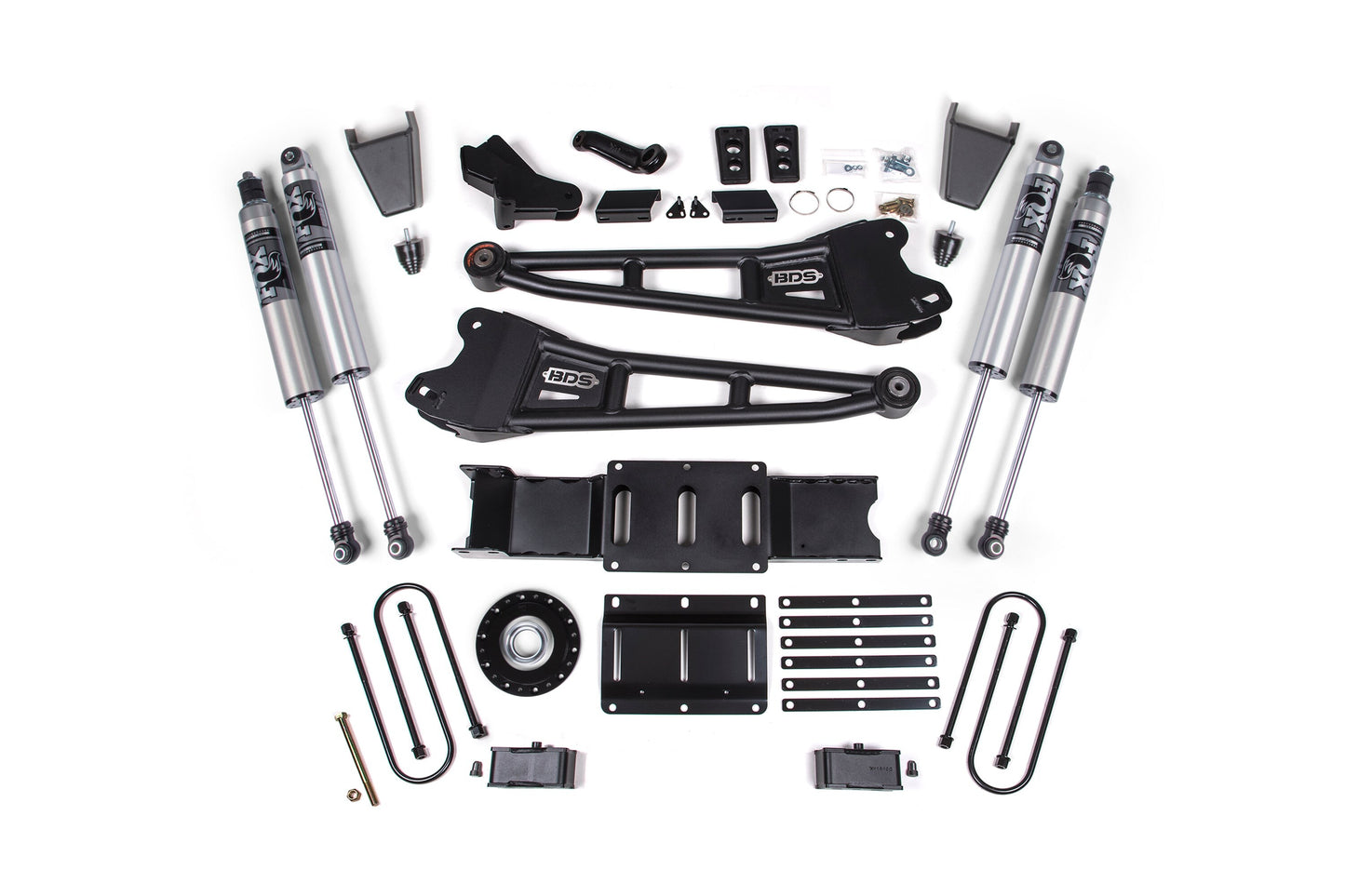 25-26 Ram 3500 (Diesel) 4 Inch Radius Arm Lift Kit W/ Indexing Ring, 2 Inch Rear Lift w/ Overload, Block BDS Suspension
