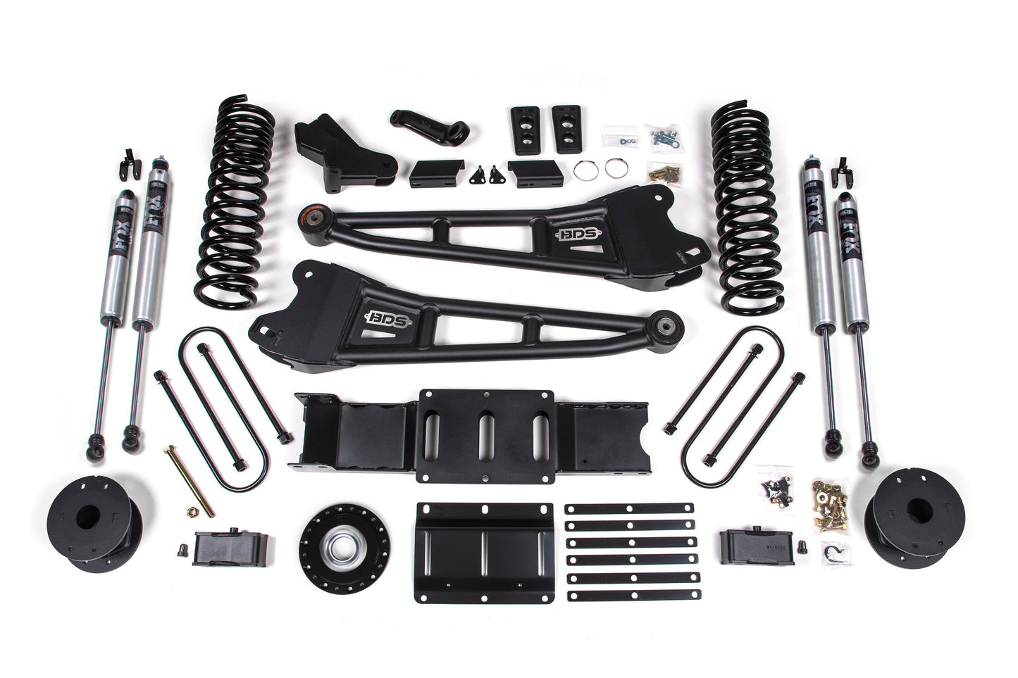 25-26 Ram 3500 (Diesel) 4 Inch Radius Arm Lift Kit W/ Indexing Ring, 3 Inch Rear Lift, Block W/ OE Air Assist BDS Suspension-5