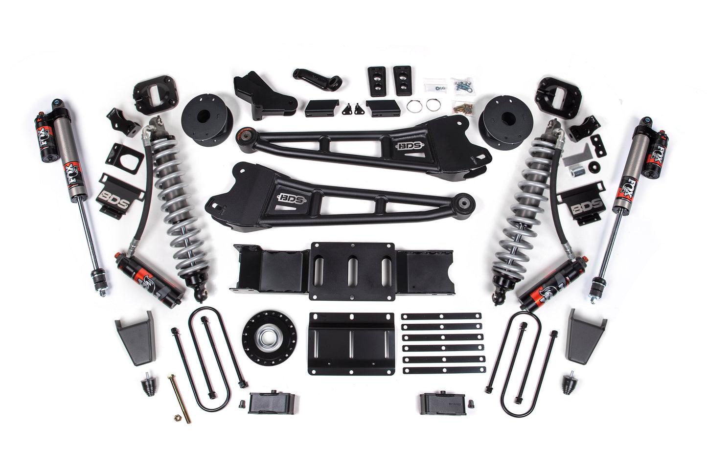 25-26 Ram 3500 (Diesel) 4 Inch Radius Arm Lift Kit W/ Indexing Ring, 3 Inch Rear Lift, Block W/ OE Air Assist BDS Suspension-2