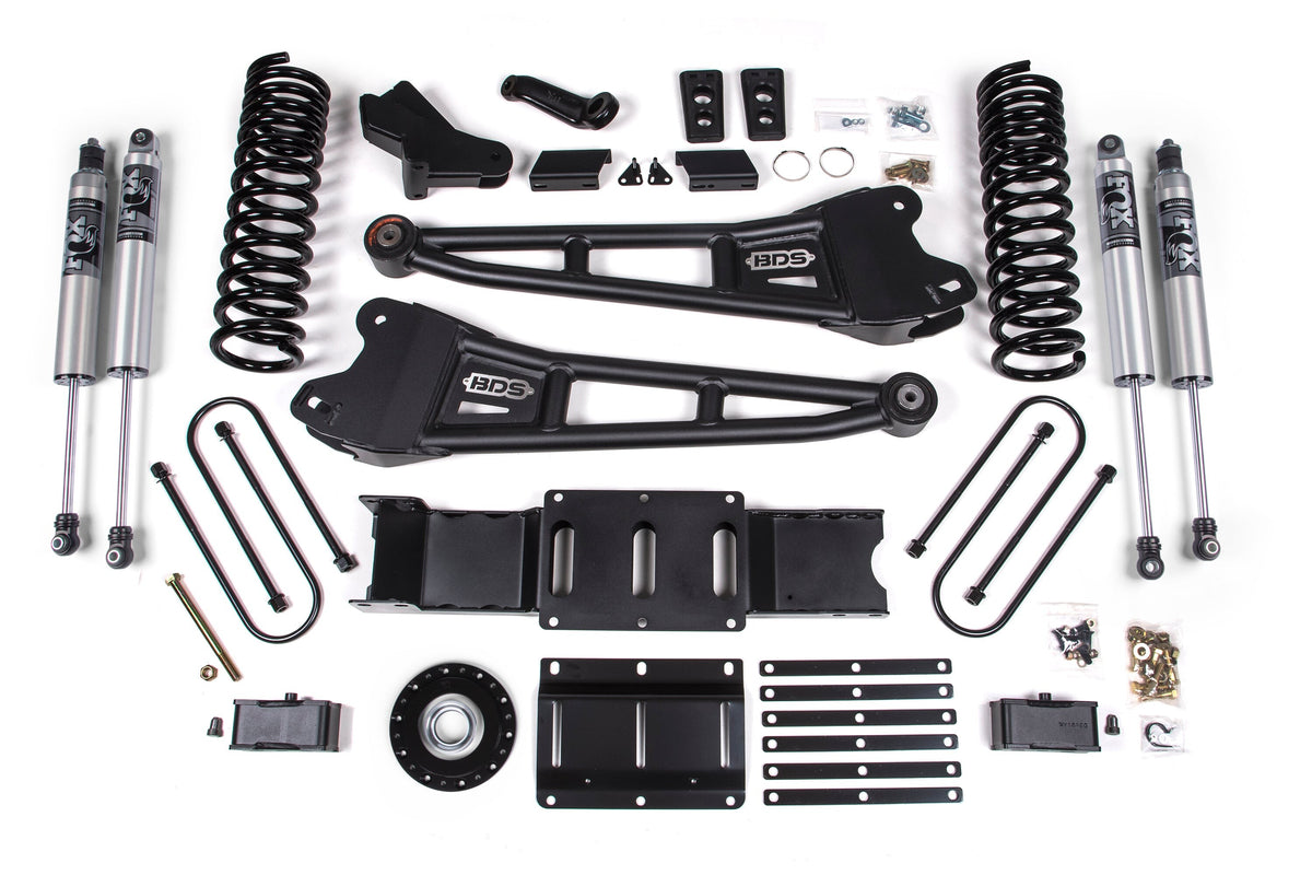 25-26 Ram 3500 (Gas) 4 Inch Radius Arm Lift Kit W/ Indexing Ring, 3 Inch Rear Lift w/ Overload, Block BDS Suspension