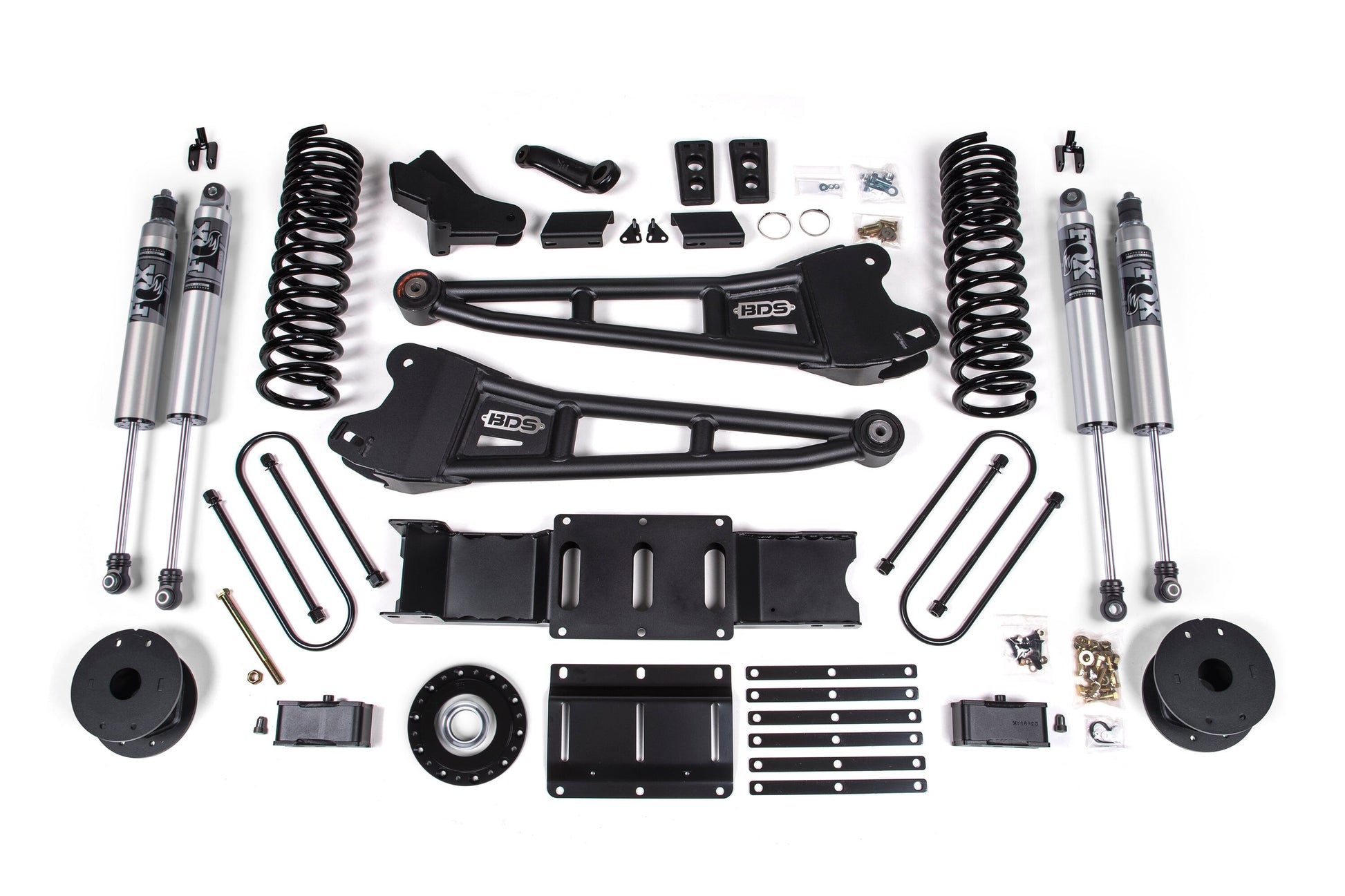 25-26 Ram 3500 (Gas) 4 Inch Radius Arm Lift Kit W/ Indexing Ring, 3 Inch Rear Lift, OE Air Bag BDS Suspension