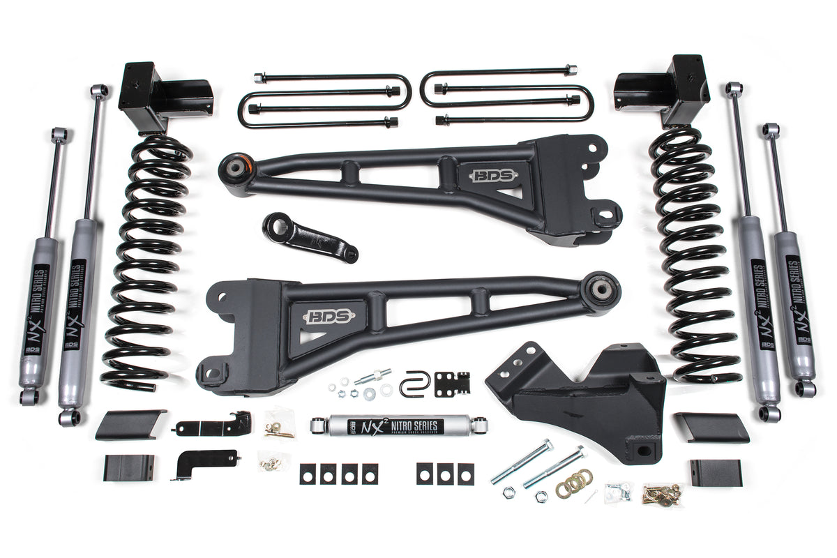 5 Inch Lift Kit w/ Radius Arm Ford F250/F350 Super Duty 23-24 4WD Diesel 5 Inch Block with 3 Leaf Main BDS Suspension-2