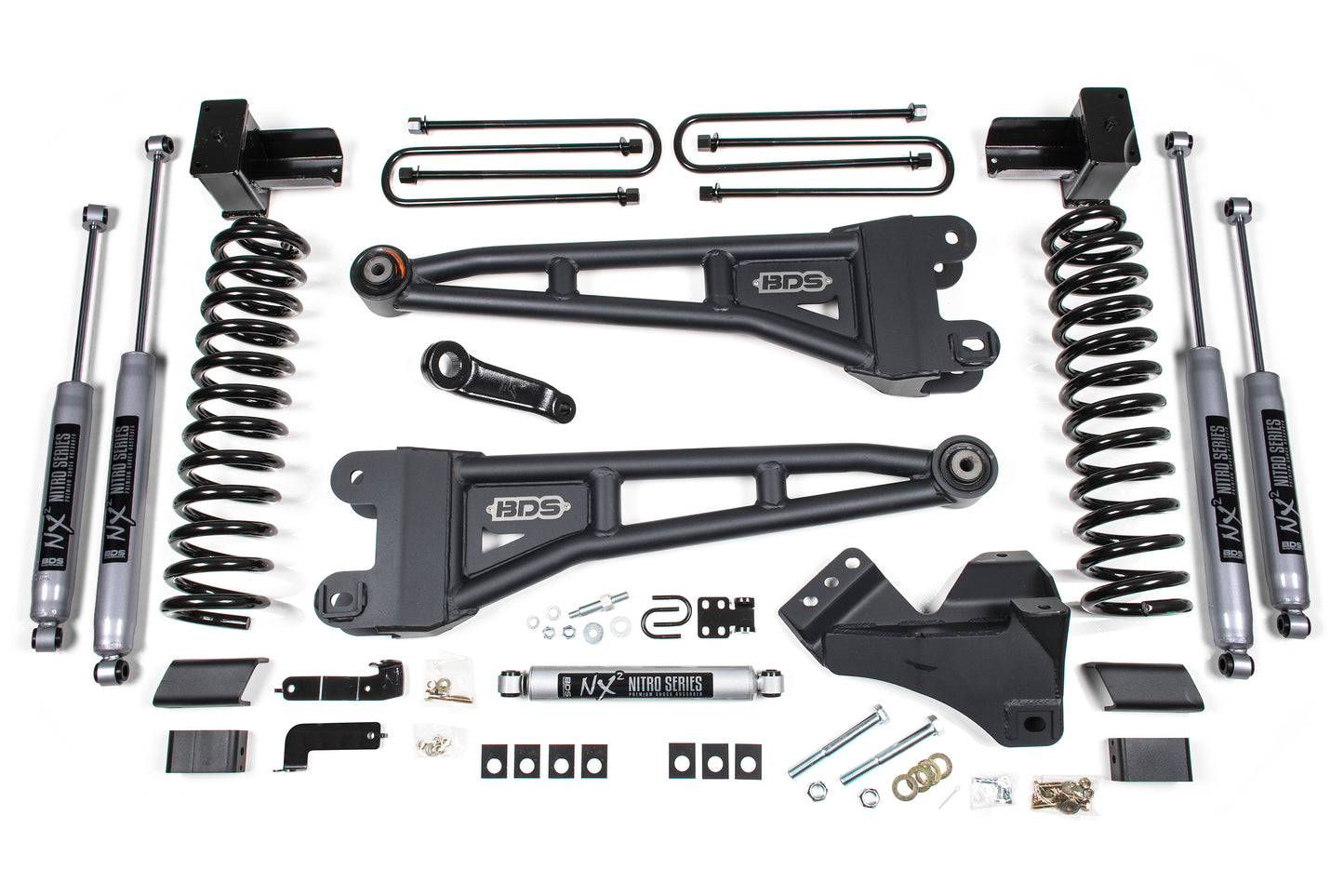5 Inch Lift Kit w/ Radius Arm Ford F250/F350 Super Duty 23-24 4WD Diesel 5 Inch Block with 3 Leaf Main BDS Suspension-2