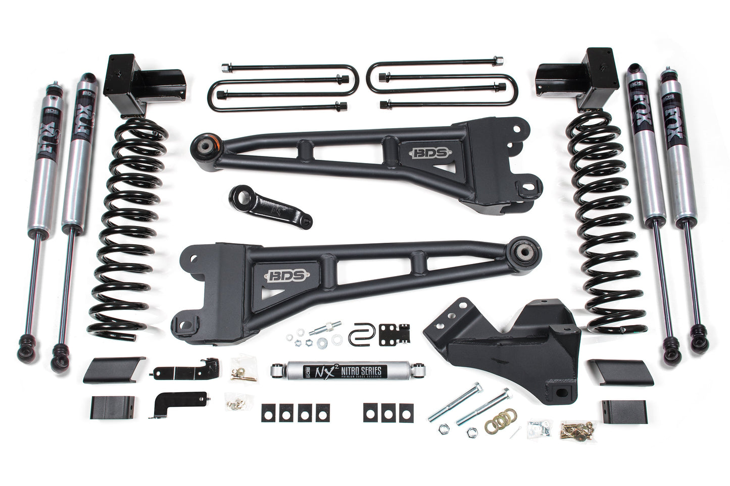 5 Inch Lift Kit w/ Radius Arm Ford F250/F350 Super Duty 23-24 4WD Gas 5 Inch Block with 3 Leaf Main BDS Suspension-2