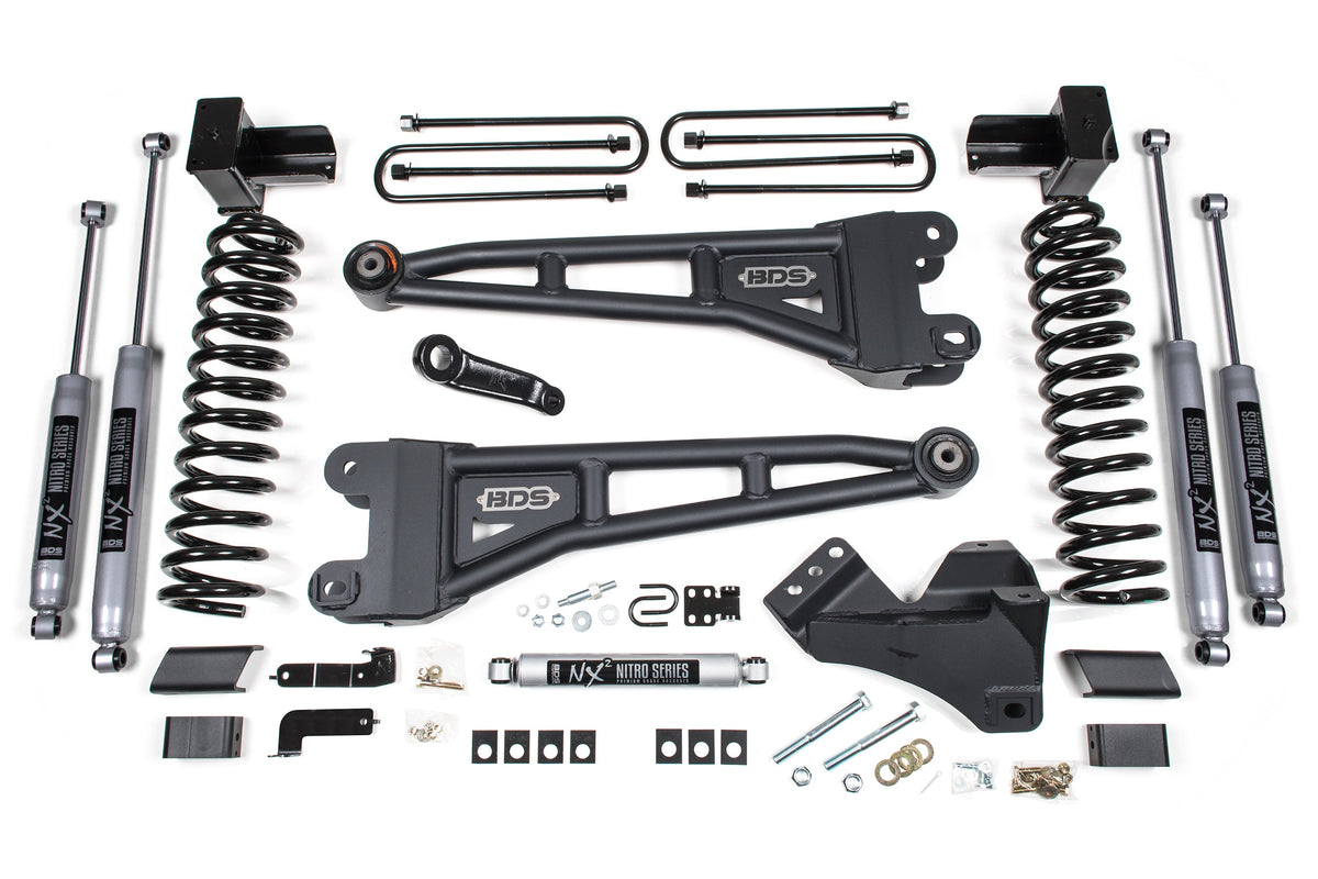 5 Inch Lift Kit w/ Radius Arm Ford F250/F350 Super Duty 23-24 4WD Gas 5 Inch Block with 3 Leaf Main BDS Suspension-1