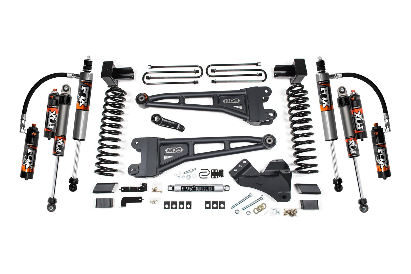 5 Inch Lift Kit w/ Radius Arm FOX 2.5 Coil-Over Conversion Performance Elite Ford F250/F350 Super Duty 23-24 4WD Diesel Block W/Factory Overload FOX 2.5 Performance Elite BDS Suspension