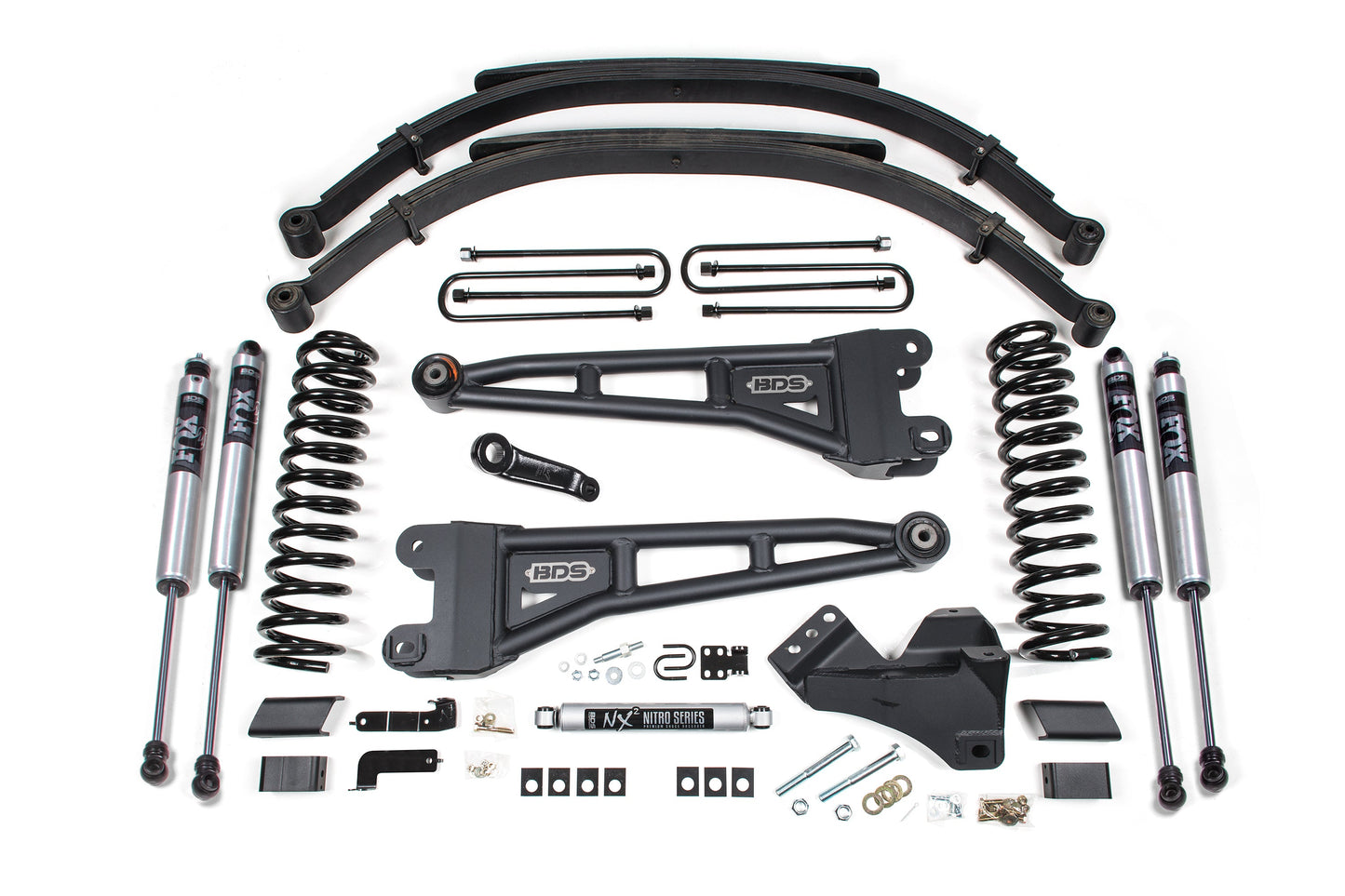 5 Inch Lift Kit w/ Radius Arm Ford F250/F350 Super Duty 23-24 4WD Diesel Leaf Springs BDS Suspension-2