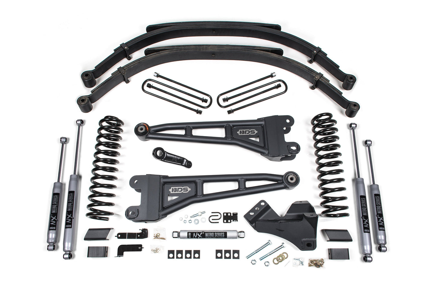 5 Inch Lift Kit w/ Radius Arm Ford F250/F350 Super Duty 23-24 4WD Diesel Leaf Springs BDS Suspension-1