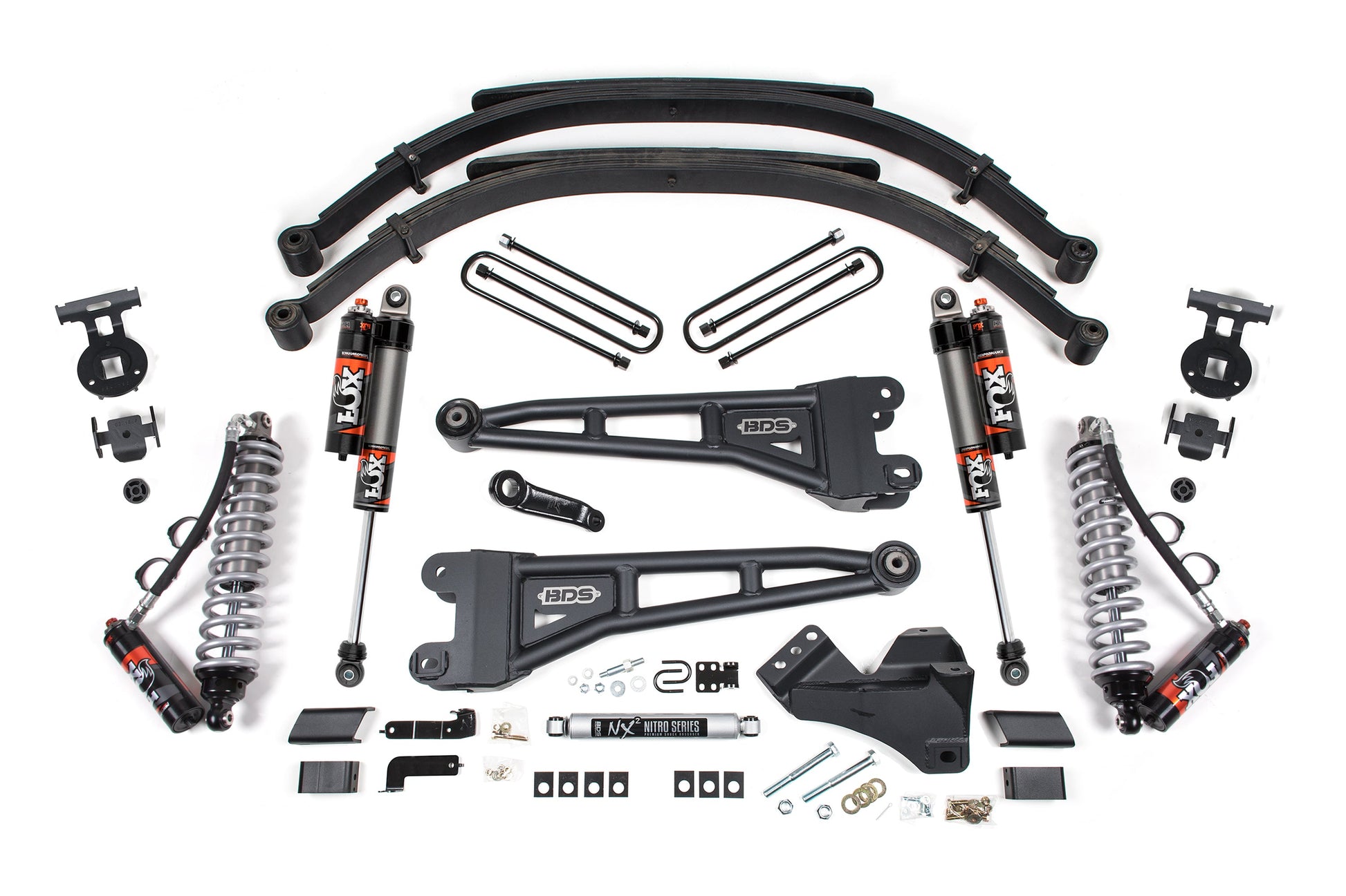 5 Inch Lift Kit w/ Radius Arm FOX 2.5 Coil-Over Conversion Performance Elite Ford F250/F350 Super Duty 23-24 4WD Diesel Leaf Springs 2.5 Performance Elite BDS Suspension