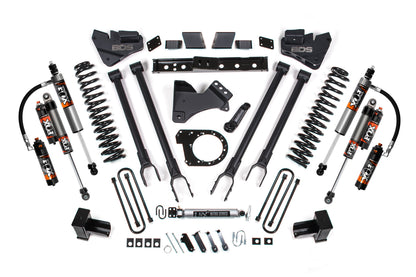 6 Inch Lift Kit 4-Link Conversion Ford F250/F350 Super Duty 17-19 4WD Diesel 5 Inch Block w/3 Leaf Main BDS Suspension
