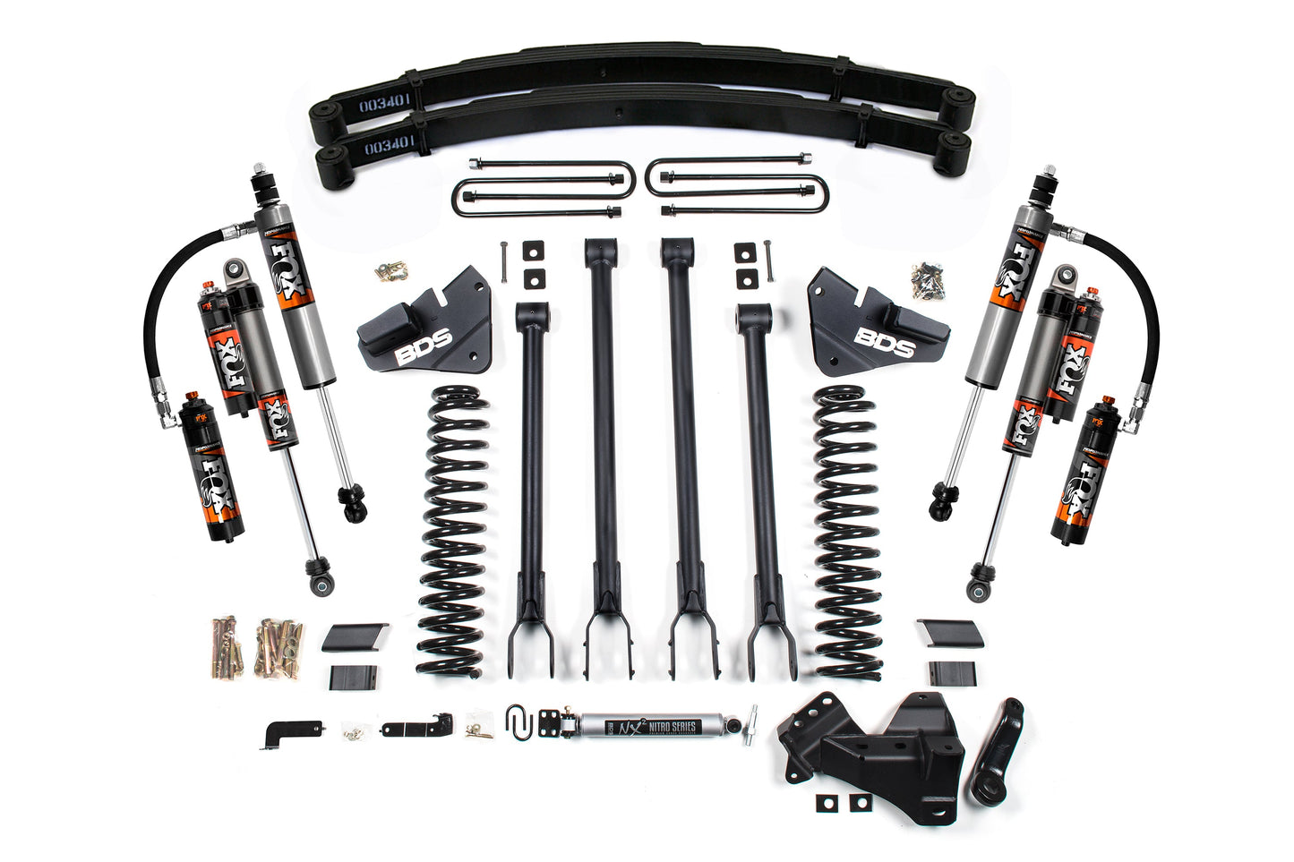 6 Inch Lift Kit 4-Link Conversion Ford F250/F350 Super Duty 17-19 4WD Diesel Leaf Springs BDS Suspension
