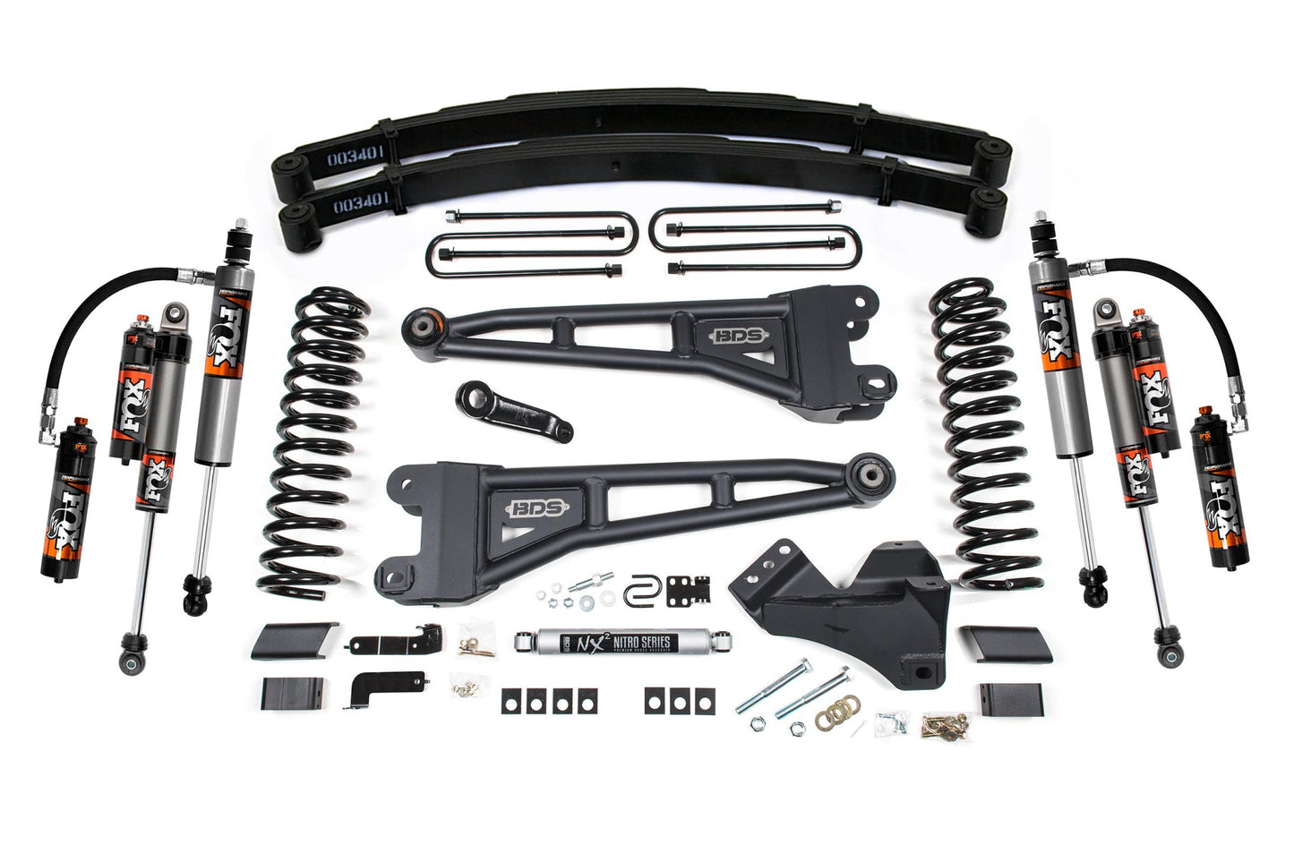 4 Inch Lift Kit w/ Radius Arm Ford F250/F350 Super Duty 17-19 4WD Diesel Leaf Springs BDS Suspension