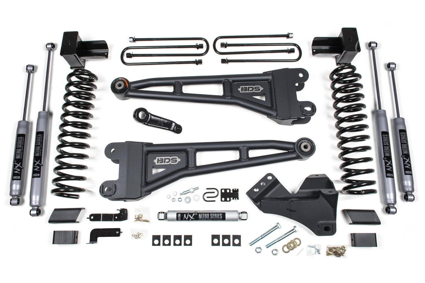 5 Inch Lift Kit w/ Radius Arm Ford F250/F350 Super Duty 23-24 4WD Diesel 5 Inch Block with 2 Leaf Main BDS Suspension