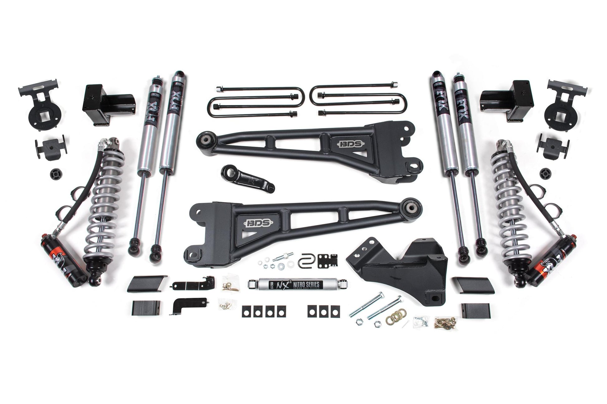 5 Inch Lift Kit w/ Radius Arm FOX 2.5 Coil-Over Conversion Performance Elite Ford F250/F350 Super Duty 23-24 4WD Diesel Block without Overload 2.5 Performance Elite BDS Suspension