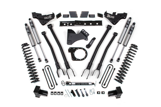 23-26 Ford F-250/F-350 Super Duty 4WD 7 Inch 4-Link Lift Kit, 5 Inch Rear, Block, Diesel - Fox 2.5 Performance Series Shocks BDS Suspension