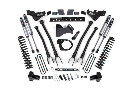 23-26 Ford F-250/F-350 Super Duty 4WD 7 Inch 4-Link Lift Kit, 5 Inch Rear, Block, Diesel - Fox 2.0 Performance Series Shocks BDS Suspension