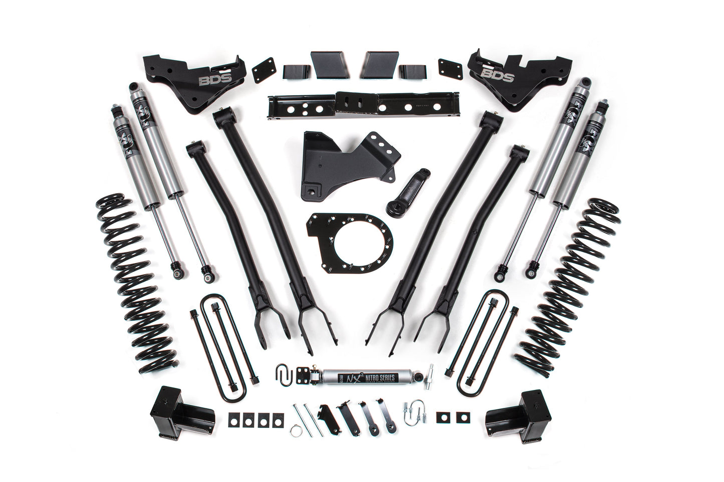 23-26 Ford F-250/F-350 Super Duty 4WD 7 Inch 4-Link Lift Kit, 6 Inch Rear, Leaf Spring, Diesel - Fox 2.5 Performance Series Shocks BDS Suspension