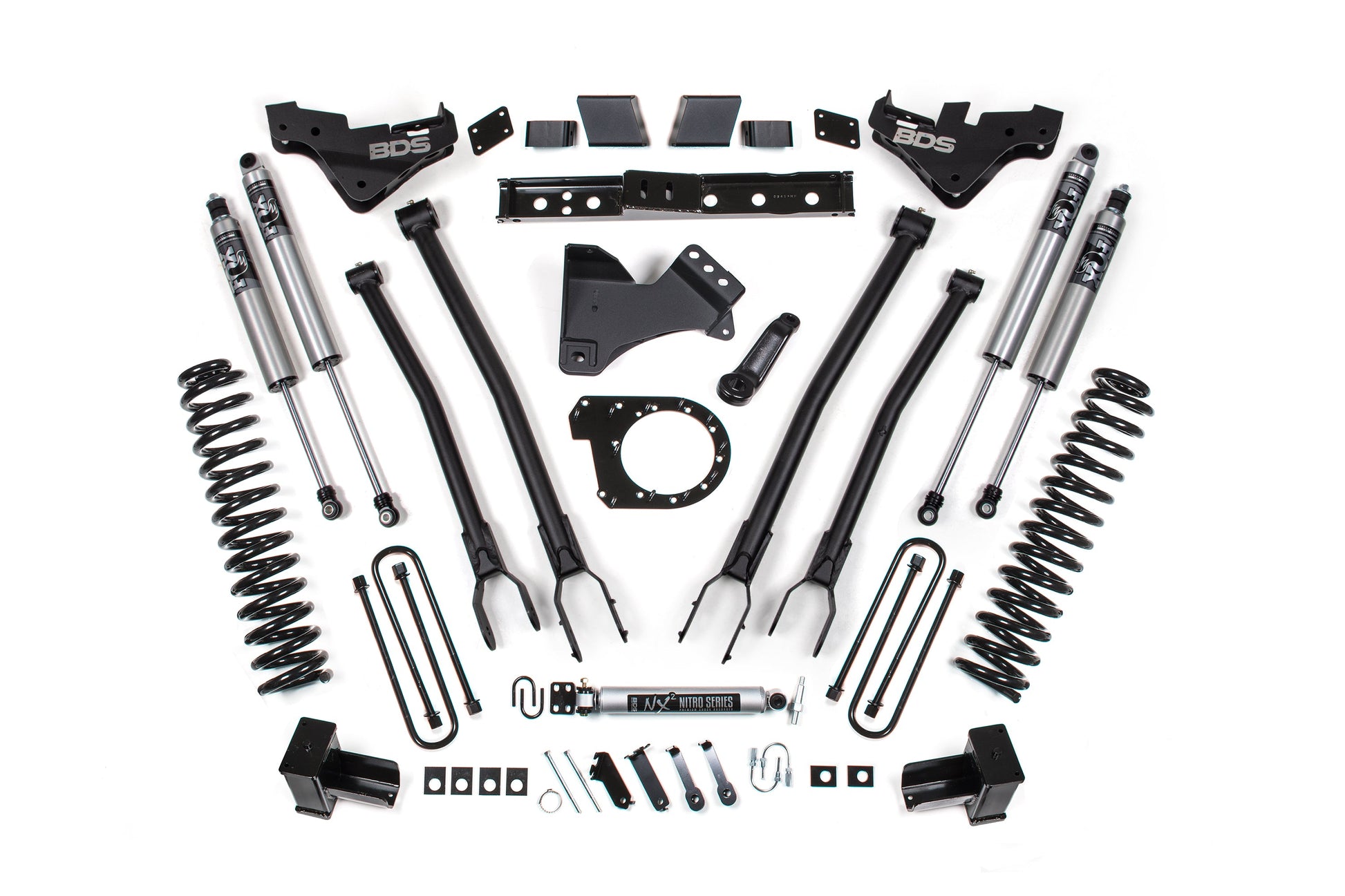 23-26 Ford F-250/F-350 Super Duty 4WD 7 Inch 4-Link Lift Kit, 6 Inch Rear, Leaf Spring, Diesel - Fox 2.5 Performance Series Shocks BDS Suspension