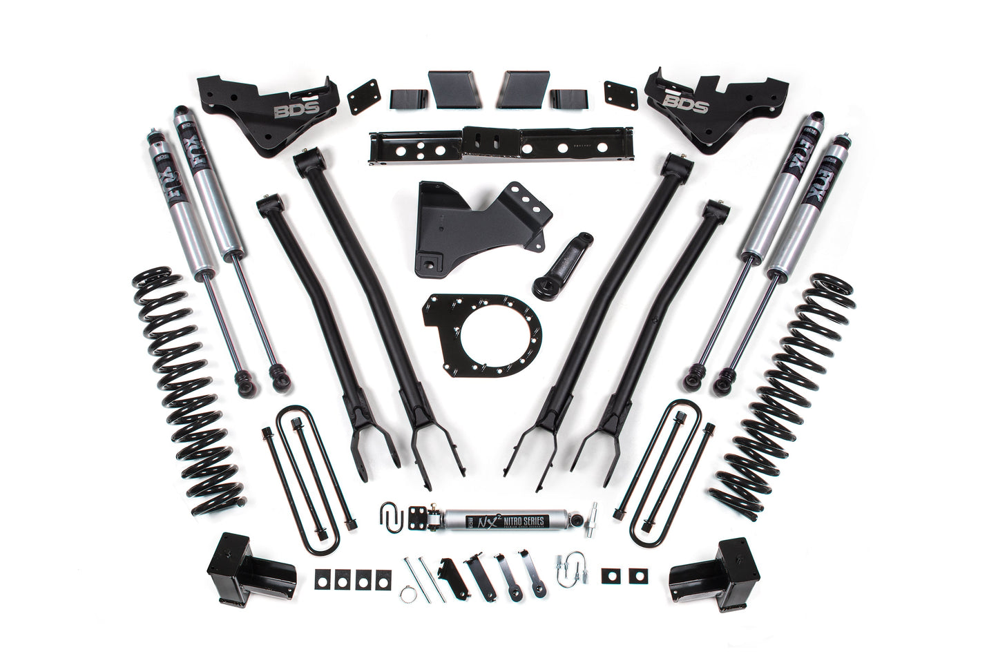 23-26 Ford F-250/F-350 Super Duty 4WD 7 Inch 4-Link Lift Kit, 6 Inch Rear, Leaf Spring, Diesel - Fox 2.0 Performance Series Shocks BDS Suspension