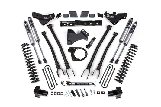 23-26 Ford F-350 Super Duty 4WD 7 Inch 4-Link Lift Kit, 4 Inch Rear, Block, Diesel, DRW - NX2 Nitro Series Shocks BDS Suspension