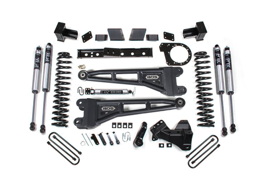 23-26 Ford F-350 DRW 4WD 7 Inch Radius Arm Lift Kit, 5 Inch Rear, Block, Diesel - NX2 Nitro Series Shocks Front and Rear BDS Suspension