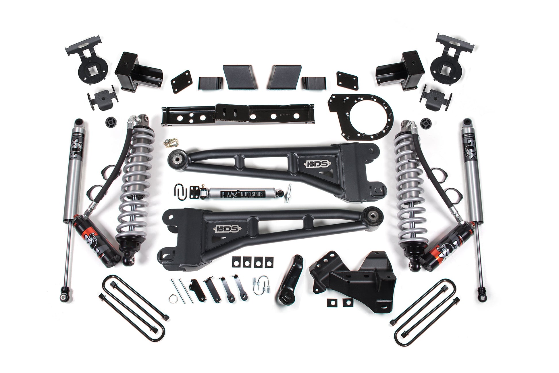 23-26 Ford F-350 DRW 4WD 7 Inch Radius Arm Lift Kit, 5 Inch Rear, Block, Diesel - Fox 2.5 Performance Elite Series C/O Front, Fox 2.5 Performance Elite Series Rear Shocks BDS Suspension