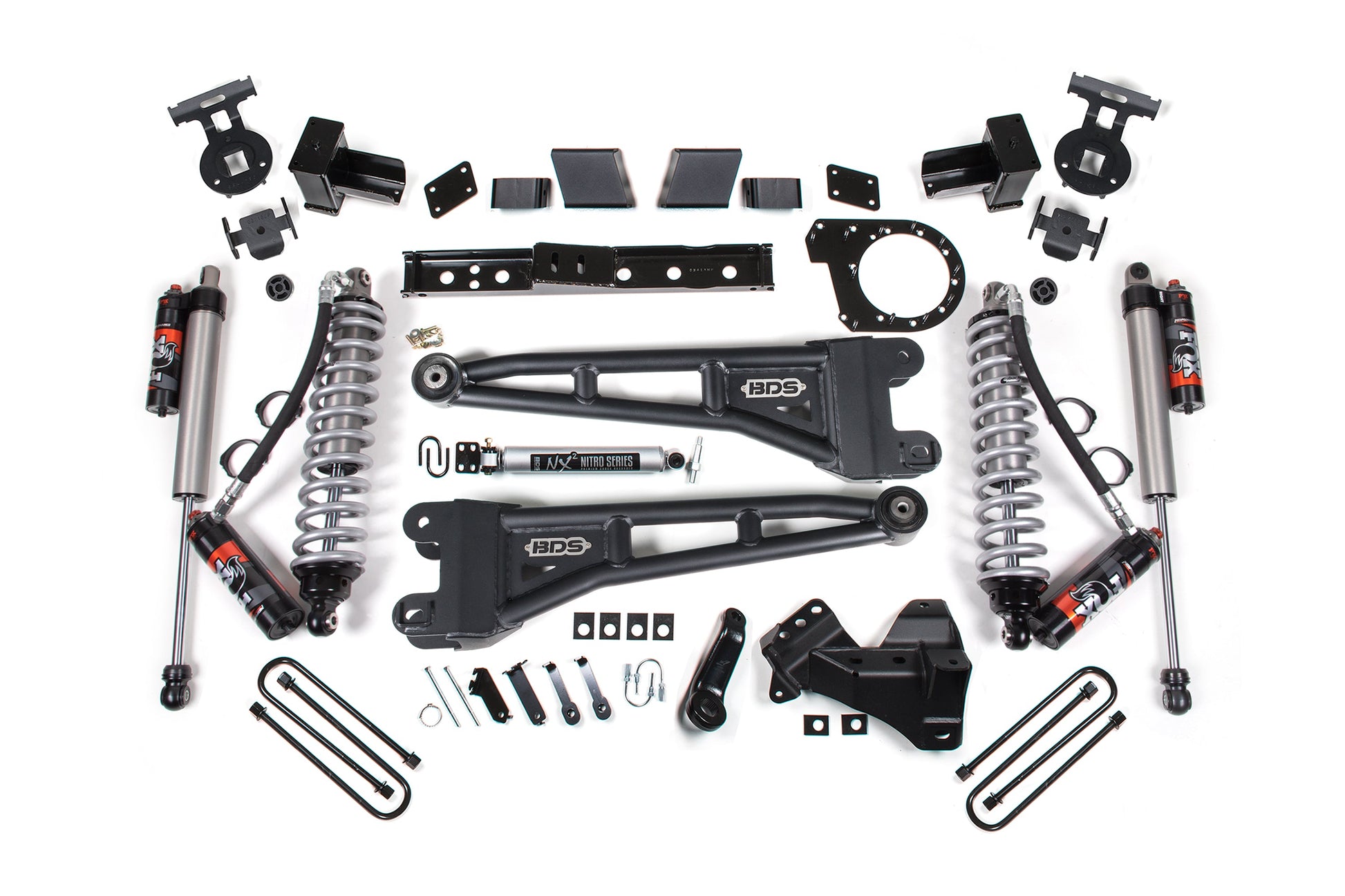 23-26 Ford F-350 DRW 4WD 7 Inch Radius Arm Lift Kit, 5 Inch Rear, Block, Diesel - Fox 2.5 Performance Elite Series C/O Front, Fox 2.5 IFP Performance Series Rear Shocks BDS Suspension