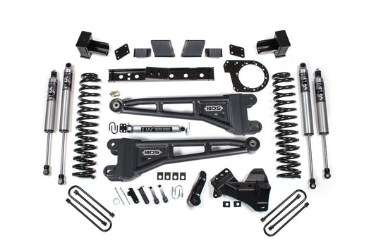 23-26 Ford F-350 DRW 4WD 7 Inch Radius Arm Lift Kit, 5 Inch Rear, Block, Diesel - Fox 2.5 IFP Performance Series Shocks Front and Rear BDS Suspension