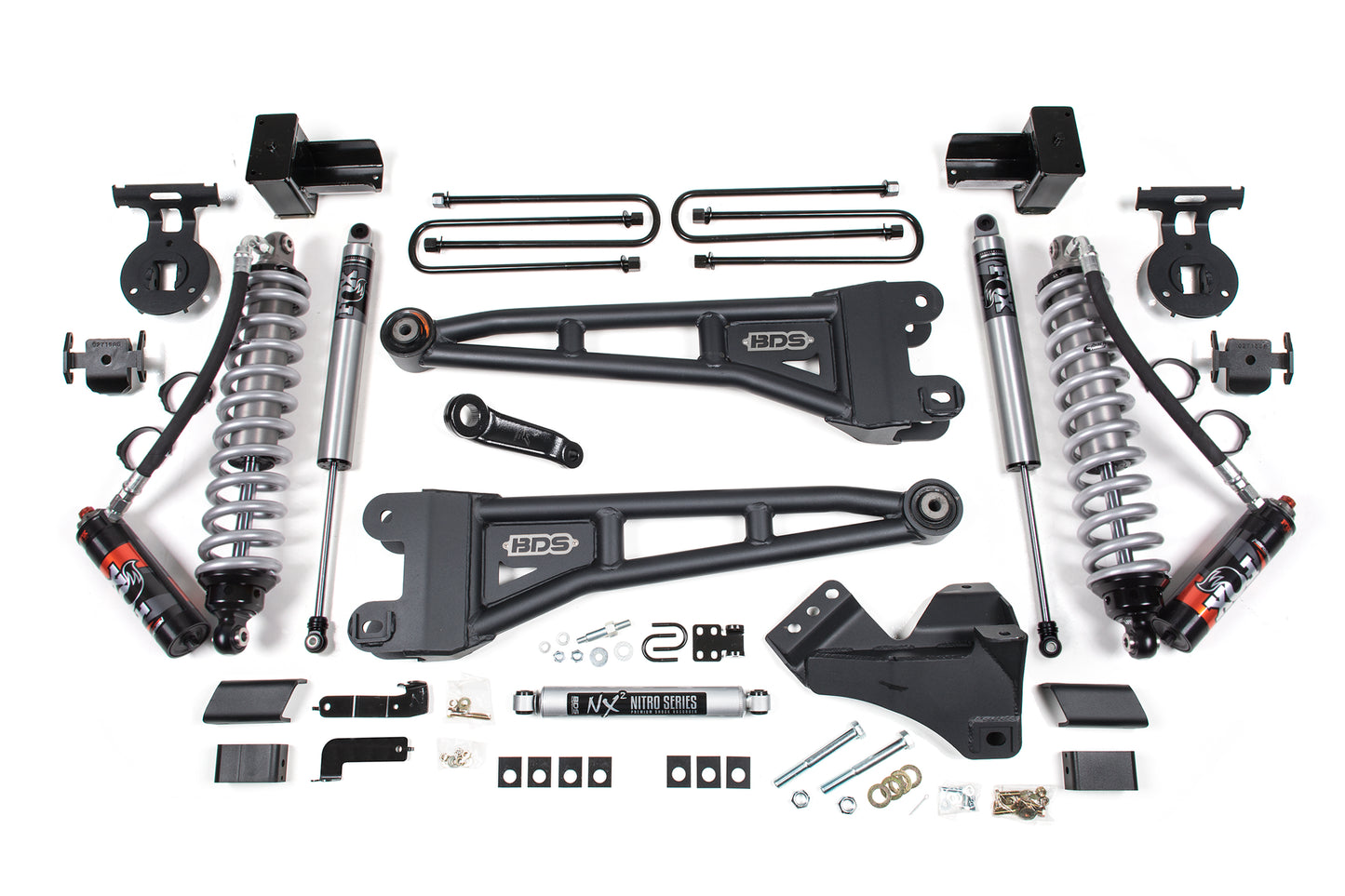 23-26 Ford F-350 DRW 4WD 5 Inch Radius Arm Lift Kit, 3 Inch Rear, Block, Diesel - Fox 2.5 Performance Elite Series C/O Front, Fox 2.5 IFP Performance Series Rear Shocks BDS Suspension