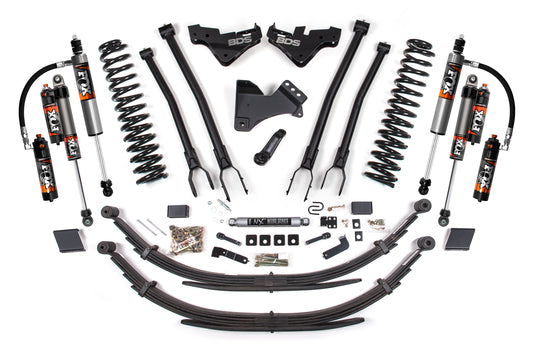 23-26 Ford F-250/F-350 4WD 5 Inch 4-Link Lift Kit, 3 Inch Rear, Block (W/O Overload), Diesel - Fox 2.5 Performance Elite Series Shocks Front and Rear BDS Suspension