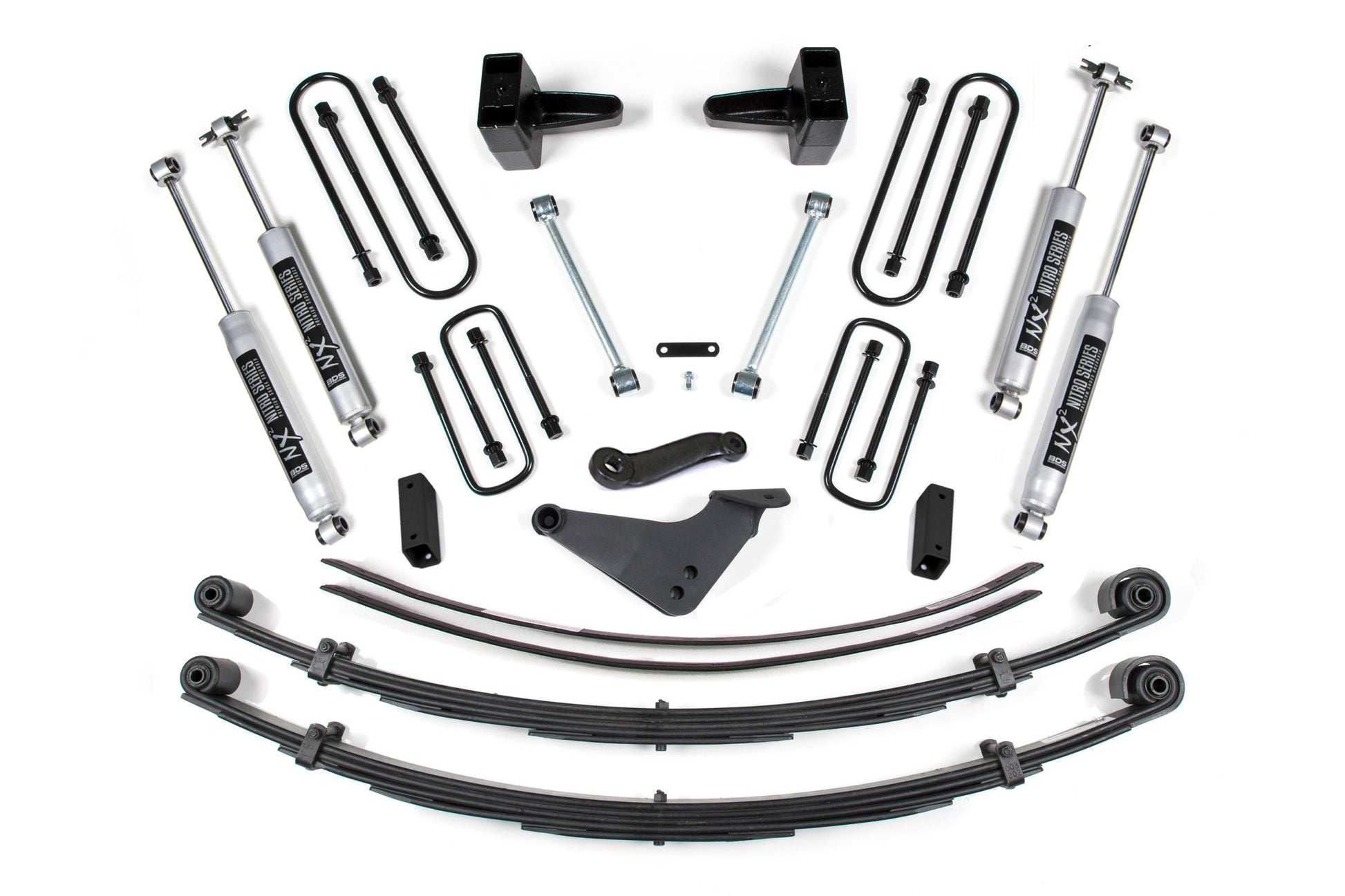 6 Inch Lift Kit Ford Excursion 00-05 4WD Block Kit and Add A Leaf BDS Suspension
