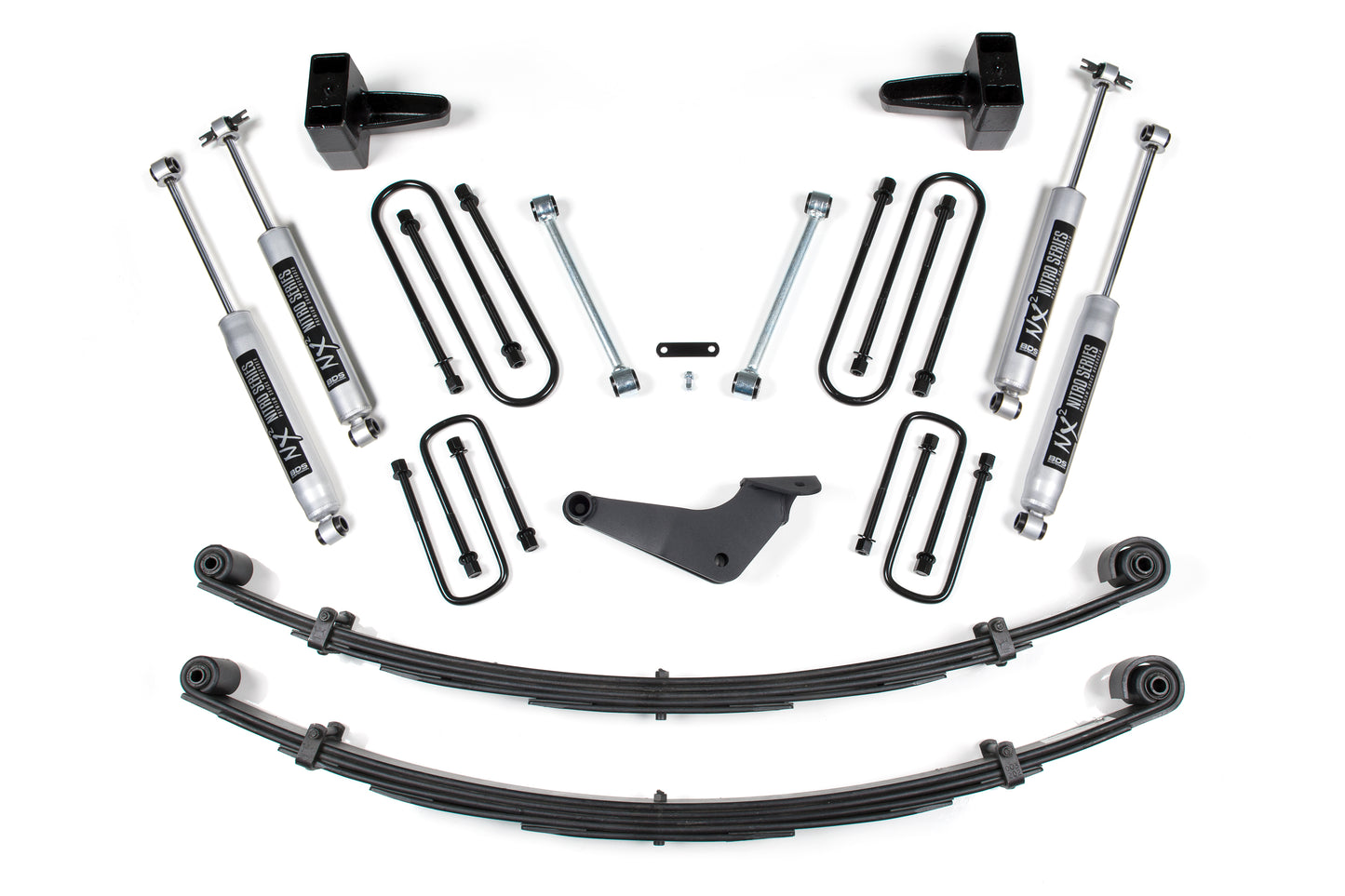 4 Inch Lift Kit Ford F250/F350 Super Duty 99-04 4WD Square U Bolt Prior 2-28-99 Without Factory Overload Fox 2.0 Performance BDS Suspension