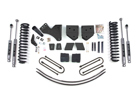 6 Inch Lift Kit Ford F250/F350 Super Duty 05-07 4WD Diesel 3 Inch Block Plus Add A Leaf Without Overload BDS Suspension