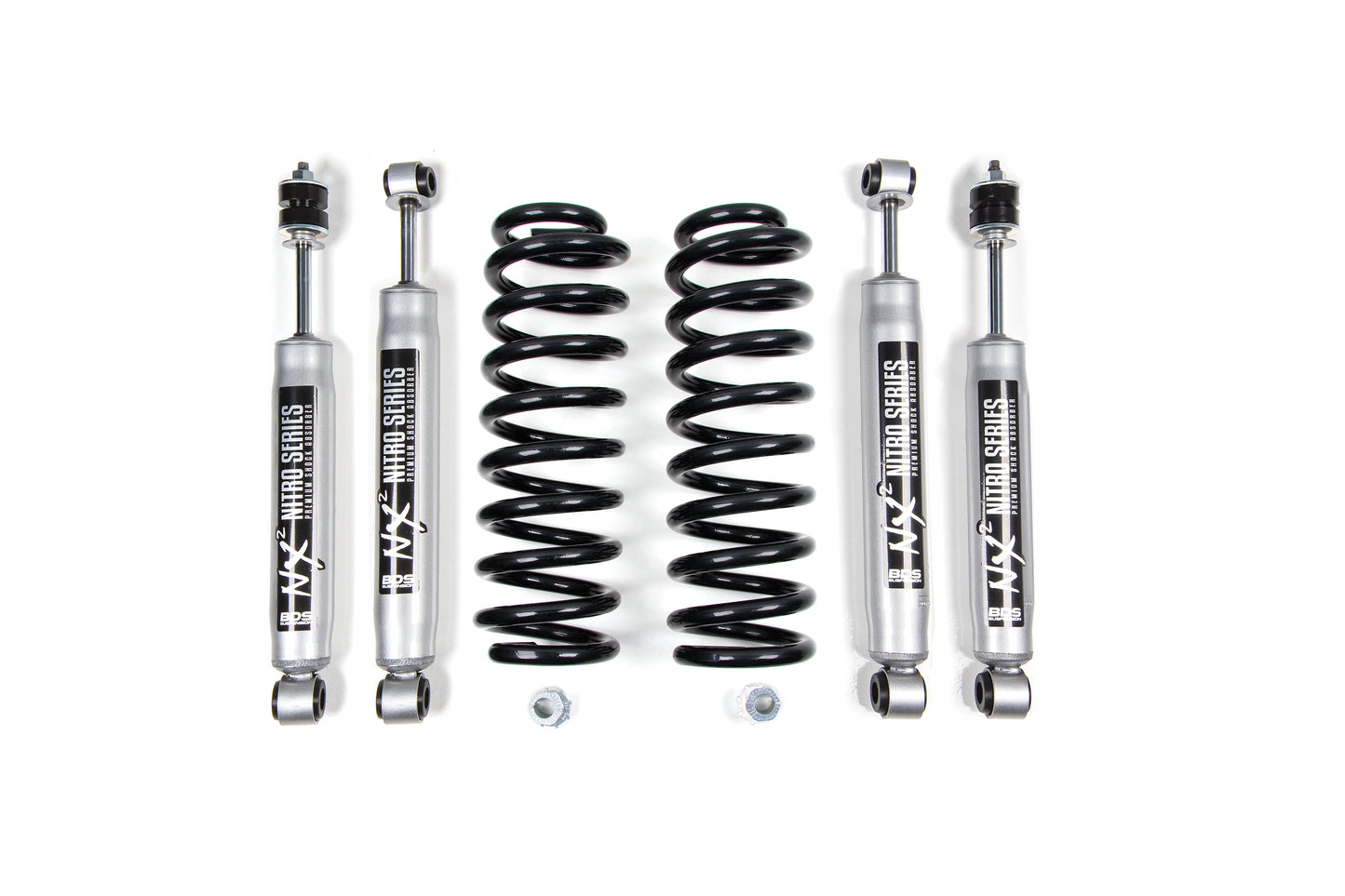 2 Inch Leveling Kit Ford F150/Bronco 80-96 4WD Leaf Springs W/NX2 Nitro Shocks BDS Suspension