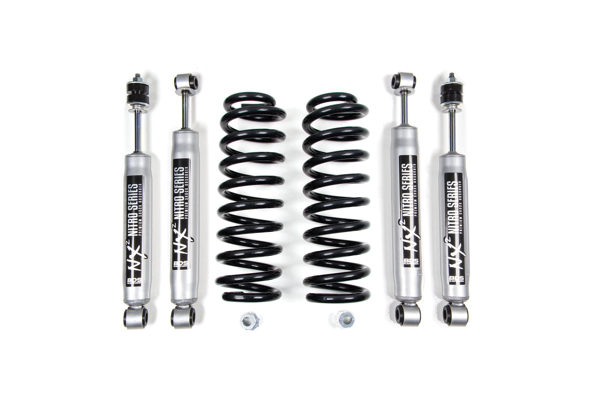 2 Inch Leveling Kit Ford F150/Bronco 80-96 4WD Leaf Springs W/NX2 Nitro Shocks BDS Suspension