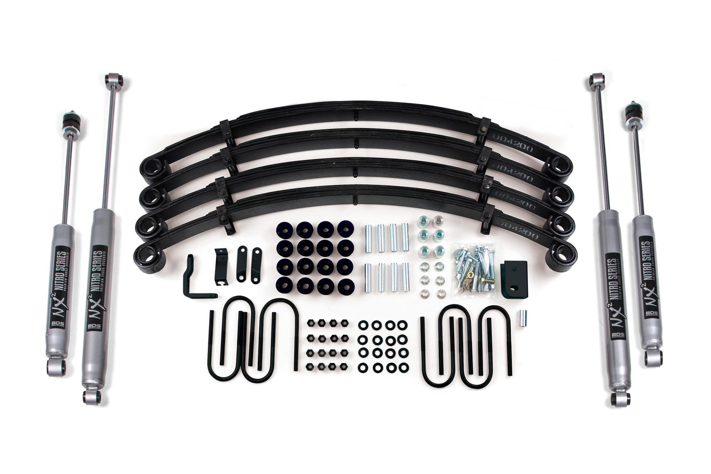 2 Inch Lift Kit Jeep Wrangler YJ 87-95 NX2 Nitro Shocks BDS Suspension