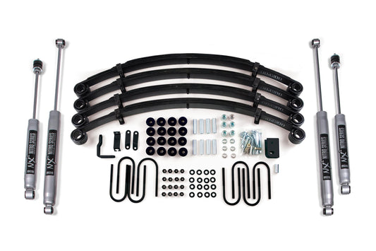 2 Inch Lift Kit Jeep Wrangler YJ 87-95 NX2 Nitro Shocks BDS Suspension