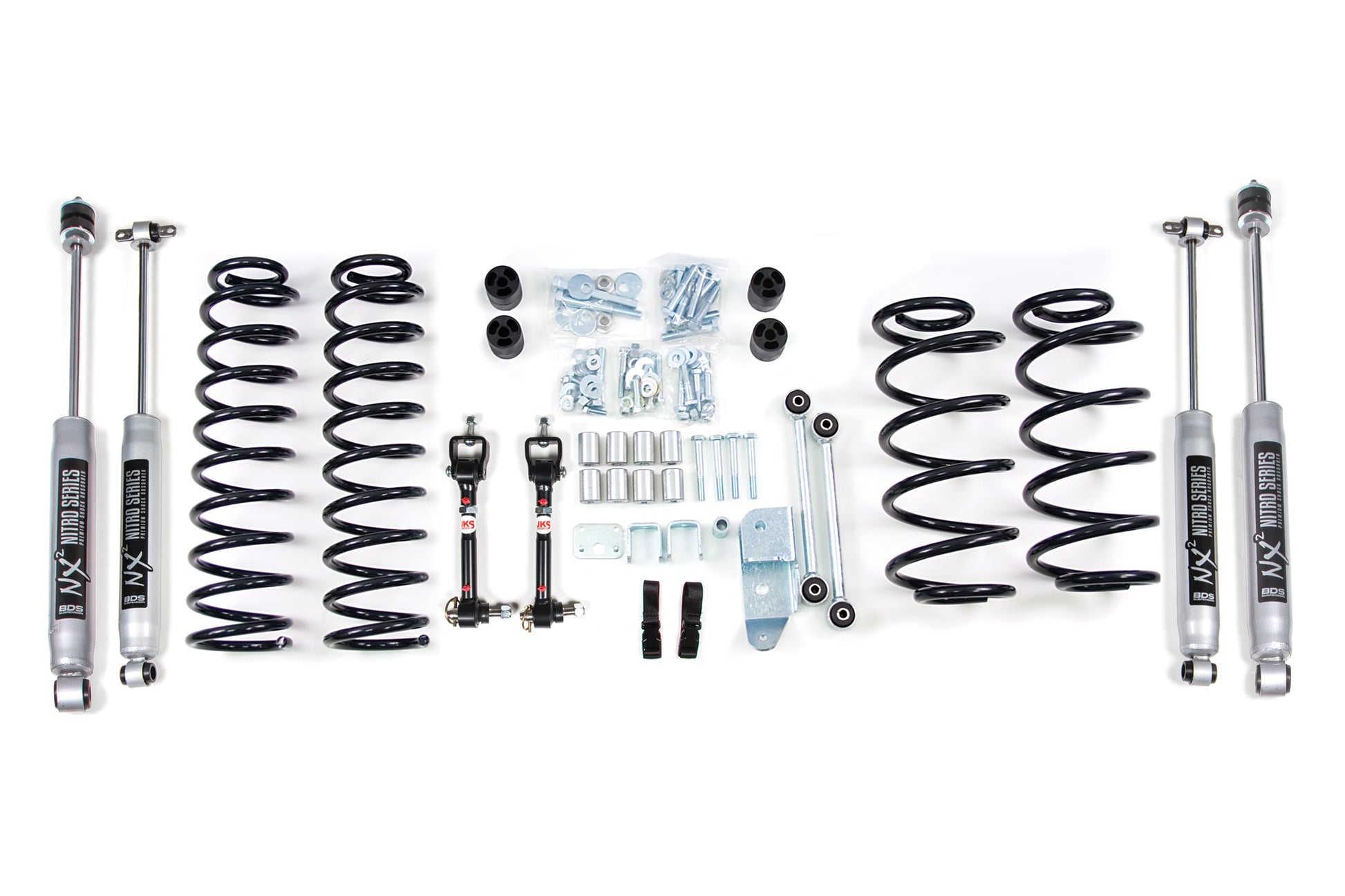 3 Inch Lift Kit Jeep Wrangler TJ Rubicon 03-06 NX2 Nitro Shocks BDS Suspension