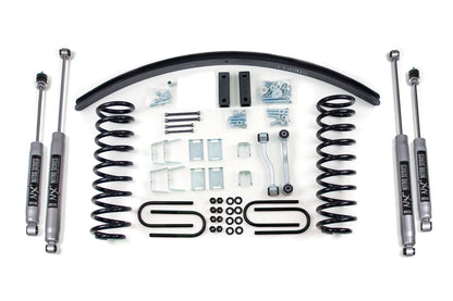 3 Inch Lift Kit Jeep Cherokee XJ 84-01 Dana 35 Block Kit and Add A Leaf BDS Suspension-1