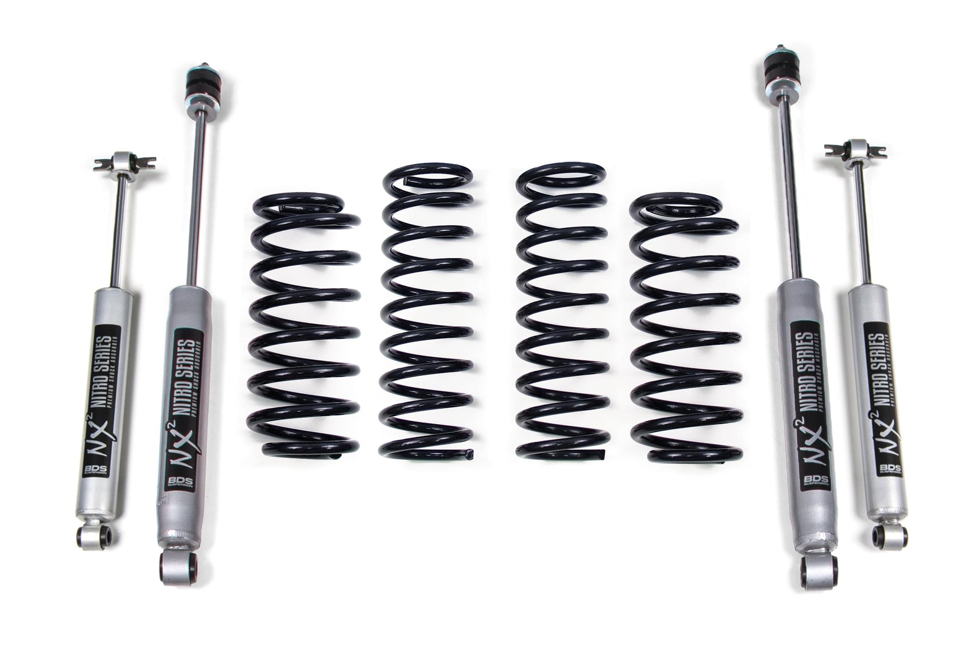 2 Inch Lift Kit Jeep Grand Cherokee WJ 99-04 NX2 Nitro Shocks BDS Suspension