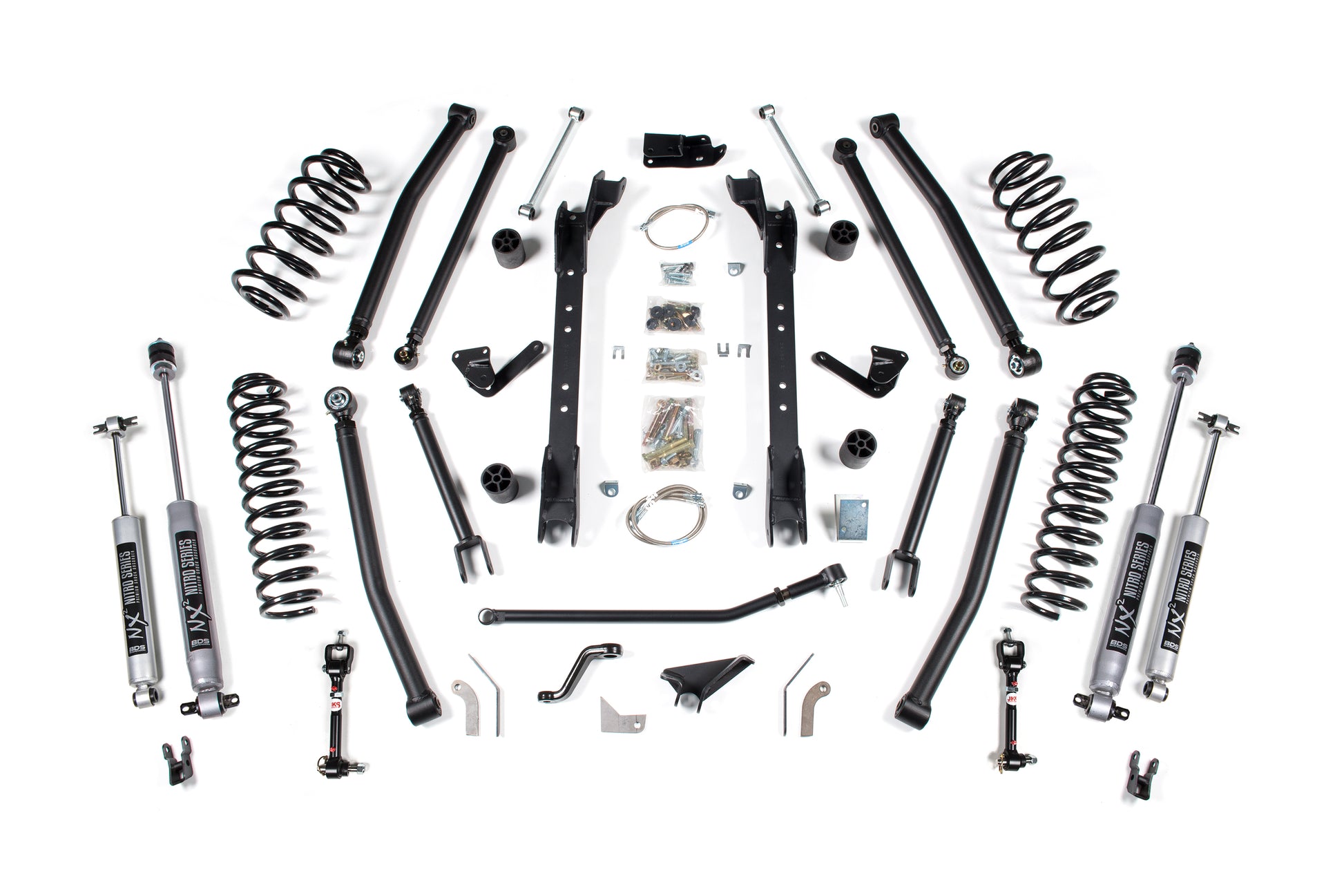 4.5 Inch Lift Kit Long Arm Conversion Jeep Wrangler TJ 97-06 NX2 Nitro BDS Suspension