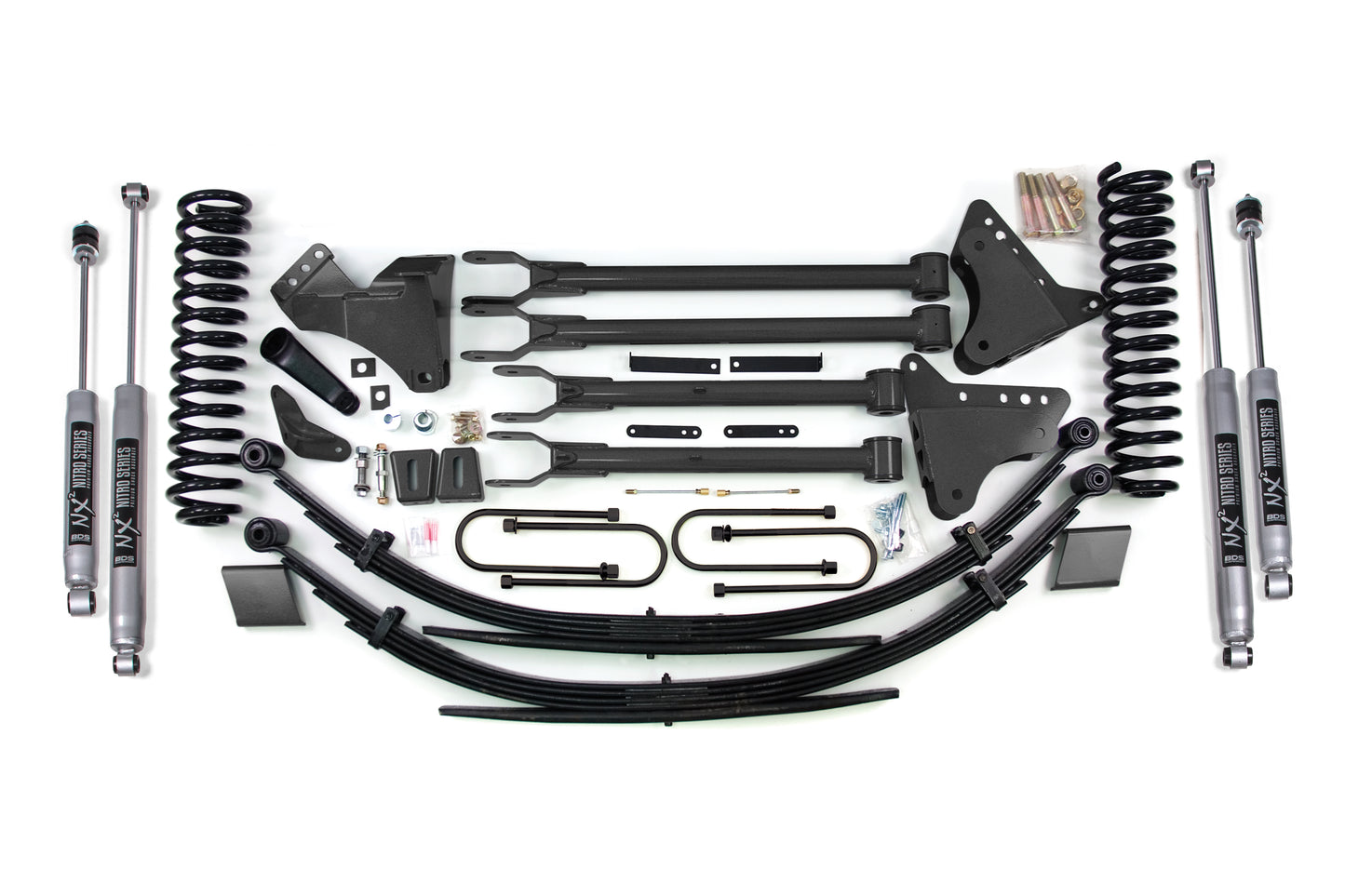 6 Inch Lift Kit w/ 4-Link Ford F250/F350 Super Duty 08-10 4WD Diesel Leaf Springs BDS Suspension