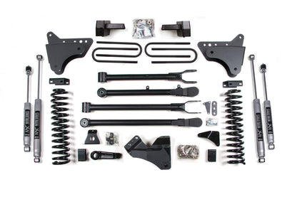 4 Inch Lift Kit w/ 4-Link Ford F250/F350 Super Duty 08-10 4WD Gas Leaf Springs BDS Suspension-1
