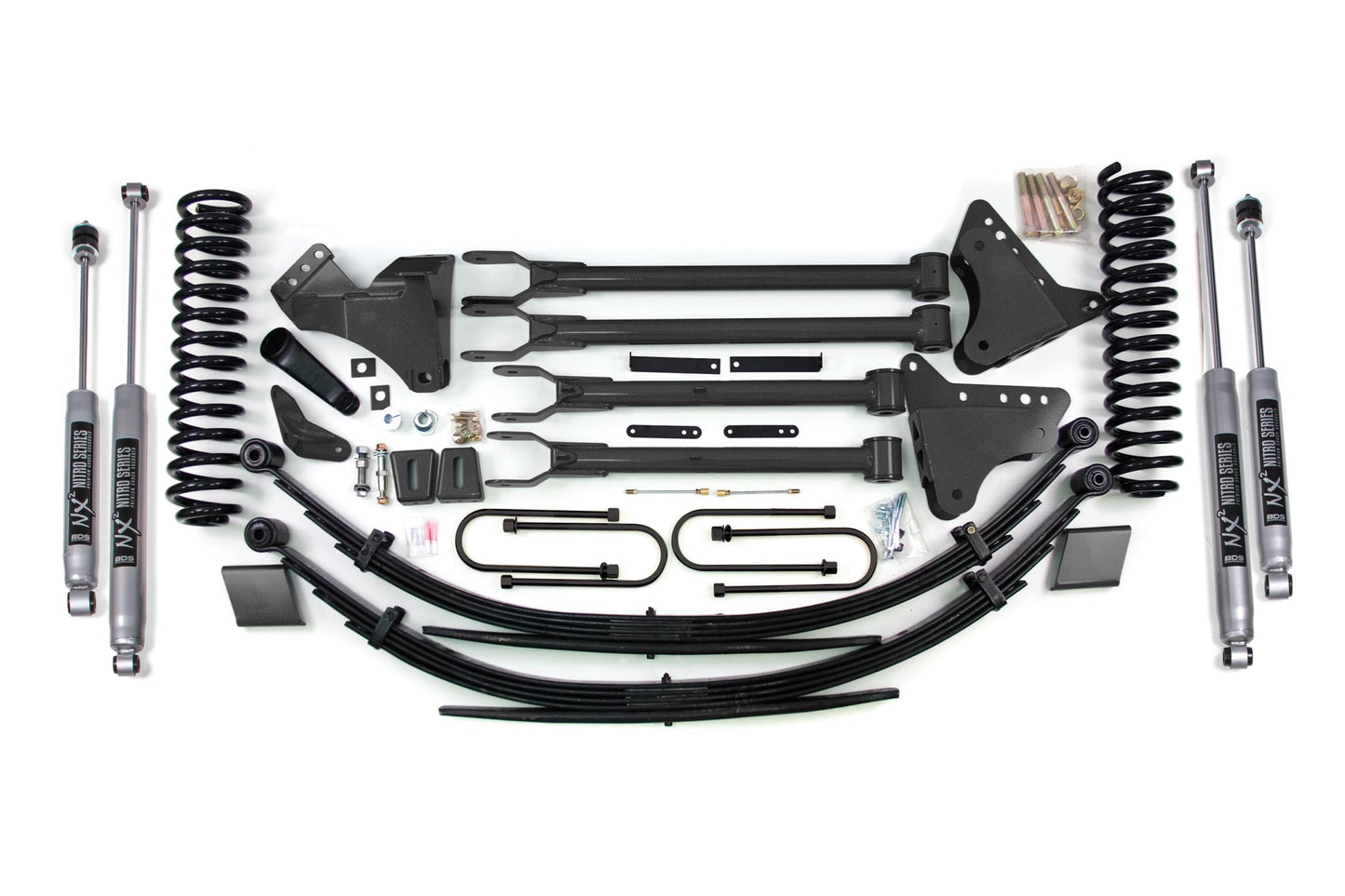6 Inch Lift Kit w/ 4-Link Ford F250/F350 Super Duty 08-10 4WD Diesel Block with Factory Overload BDS Suspension