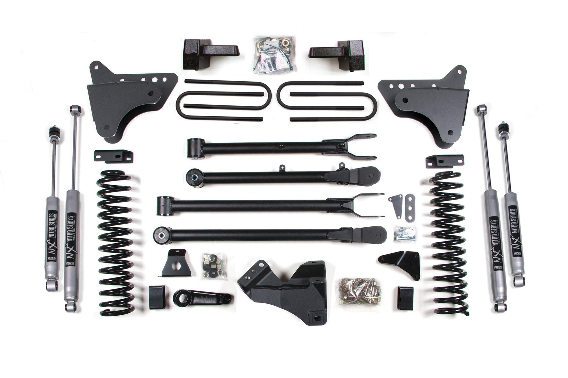6 Inch Lift Kit w/ 4-Link Ford F250/F350 Super Duty 08-10 4WD Gas Block With Factory Overload BDS Suspension