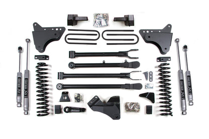 6 Inch Lift Kit w/ 4-Link Ford F250/F350 Super Duty 08-10 4WD Gas Block With Factory Overload BDS Suspension