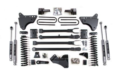 4 Inch Lift Kit w/ 4-Link Ford F250/F350 Super Duty 11-16 4WD Gas Leaf Springs BDS Suspension-1