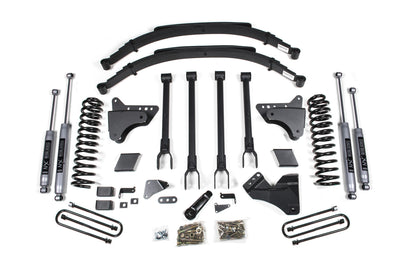6 Inch Lift Kit w/ 4-Link Ford F250/F350 Super Duty 11-16 4WD Gas 2 Inch Rear Blocks BDS Suspension-1