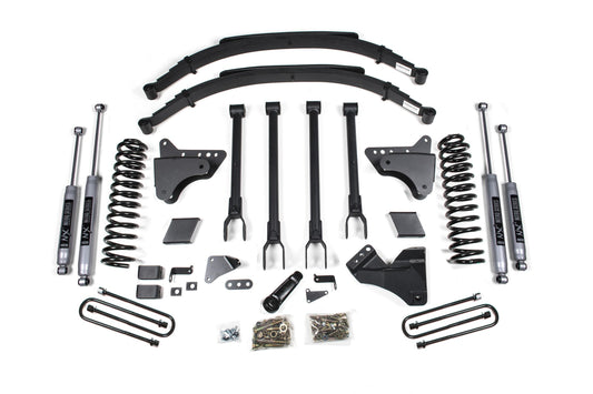 6 Inch Lift Kit w/ 4-Link Ford F250/F350 Super Duty 11-16 4WD Gas 2 Inch Rear Blocks BDS Suspension-1